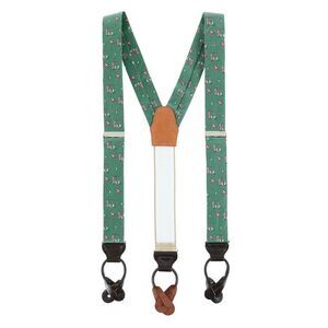 Trafalgar Men's The Golf Dream Silk Button End Suspenders